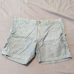 Men's J Crew Chambray Shorts In Polka Dot, Size 32